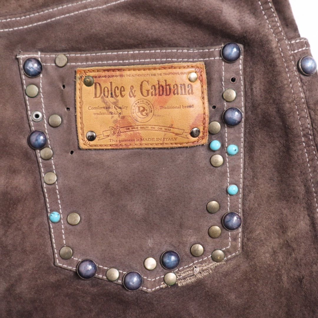 DOLCE&GABBANA d&g archive around 2003-2005 Studded design leather