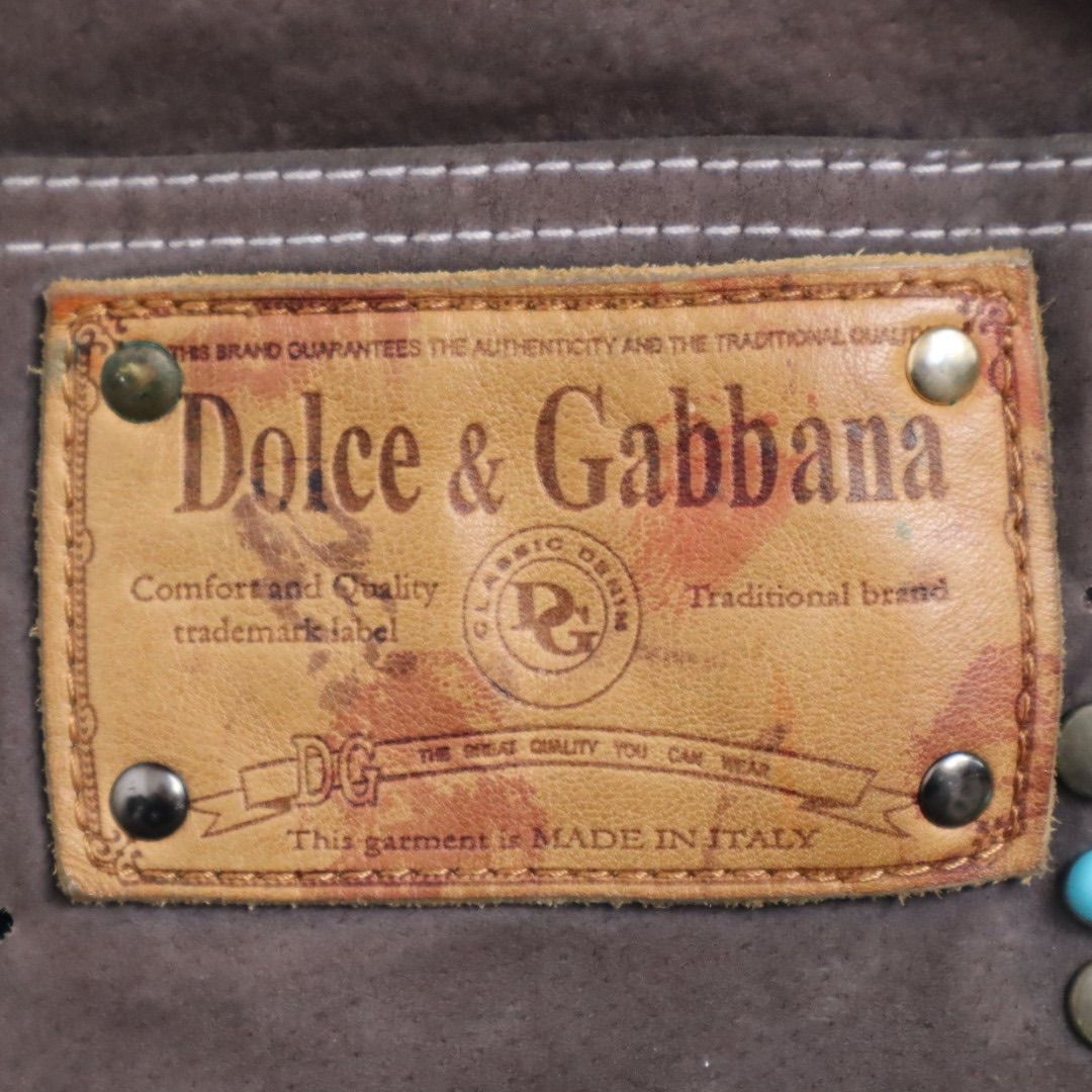 DOLCE&GABBANA d&g archive around 2003-2005 Studded design leather