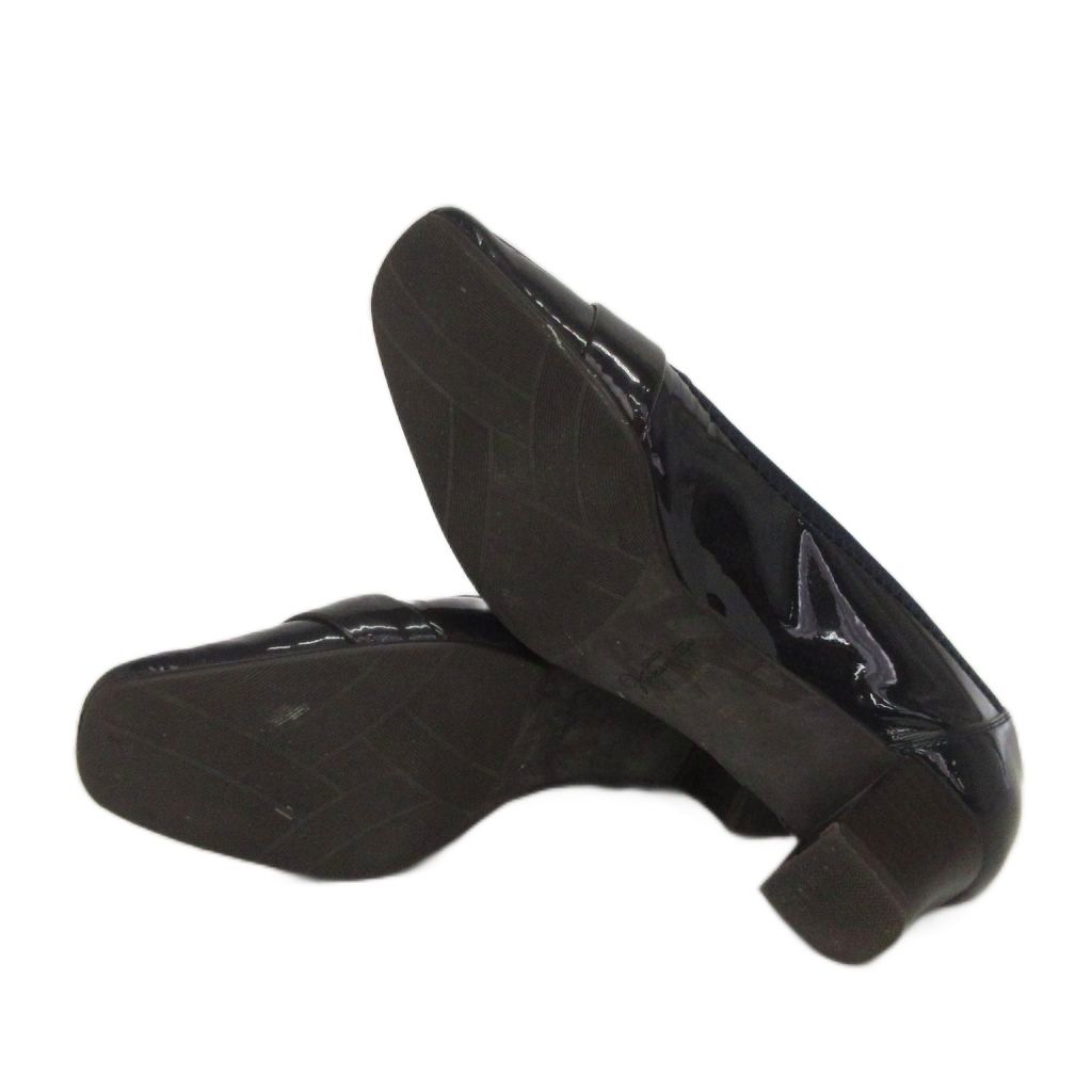 銀座かねまつ GINZA Kanematsu エナメルローファー スリッポン ヒール