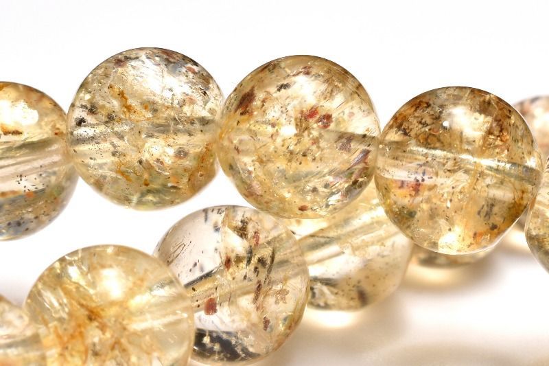 1点物】幸運を引き寄せる！ ゴールデンスキャポライト 8mm