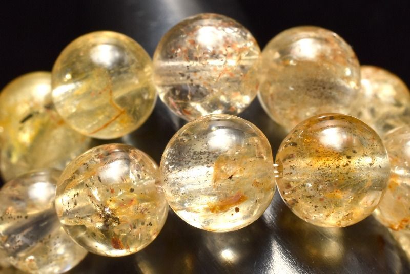 1点物】幸運を引き寄せる！ ゴールデンスキャポライト 8mm