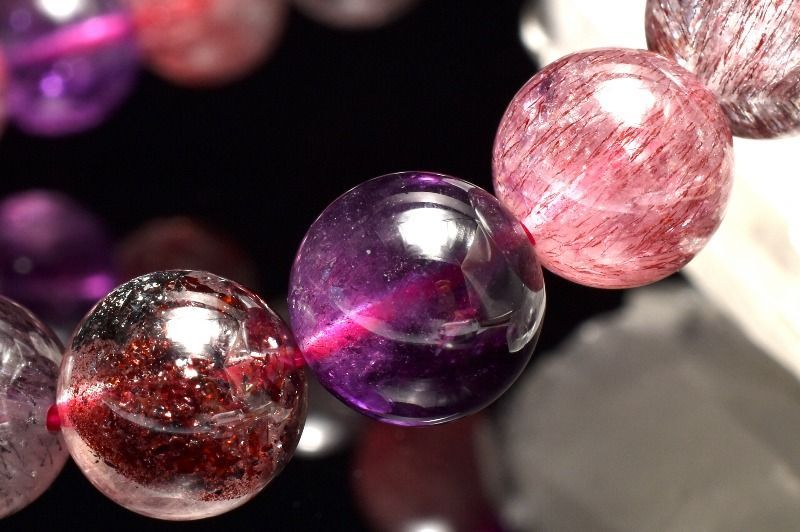 1点物】AAAAA☆極上の輝き スーパーセブン 9mm ブレスレット