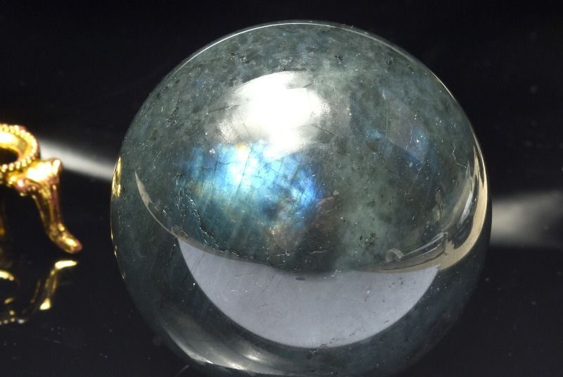 1点物】幻想シラー◇迫力の大玉 ラブラドライト 51mm 丸玉 スフィア