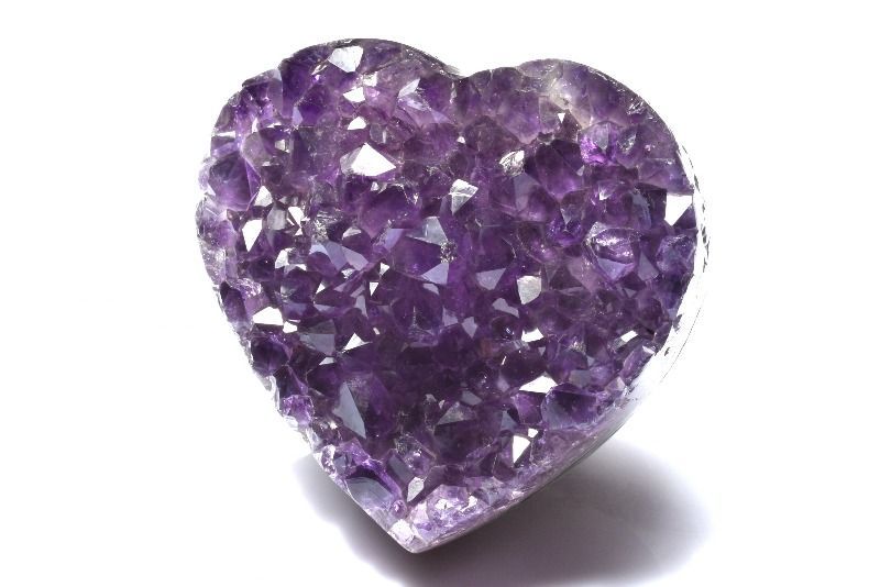 1点物】希少◇ウルグアイ産 アメジストクラスター 58x57x33mm ハート