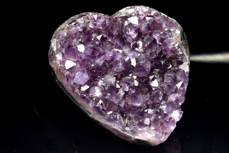 1点物】希少◇ウルグアイ産 アメジストクラスター 69x69x32mm ハート
