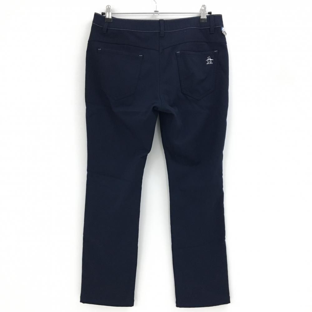 超美品】マンシングウェア パンツ ネイビー 裏起毛 ステッチ白