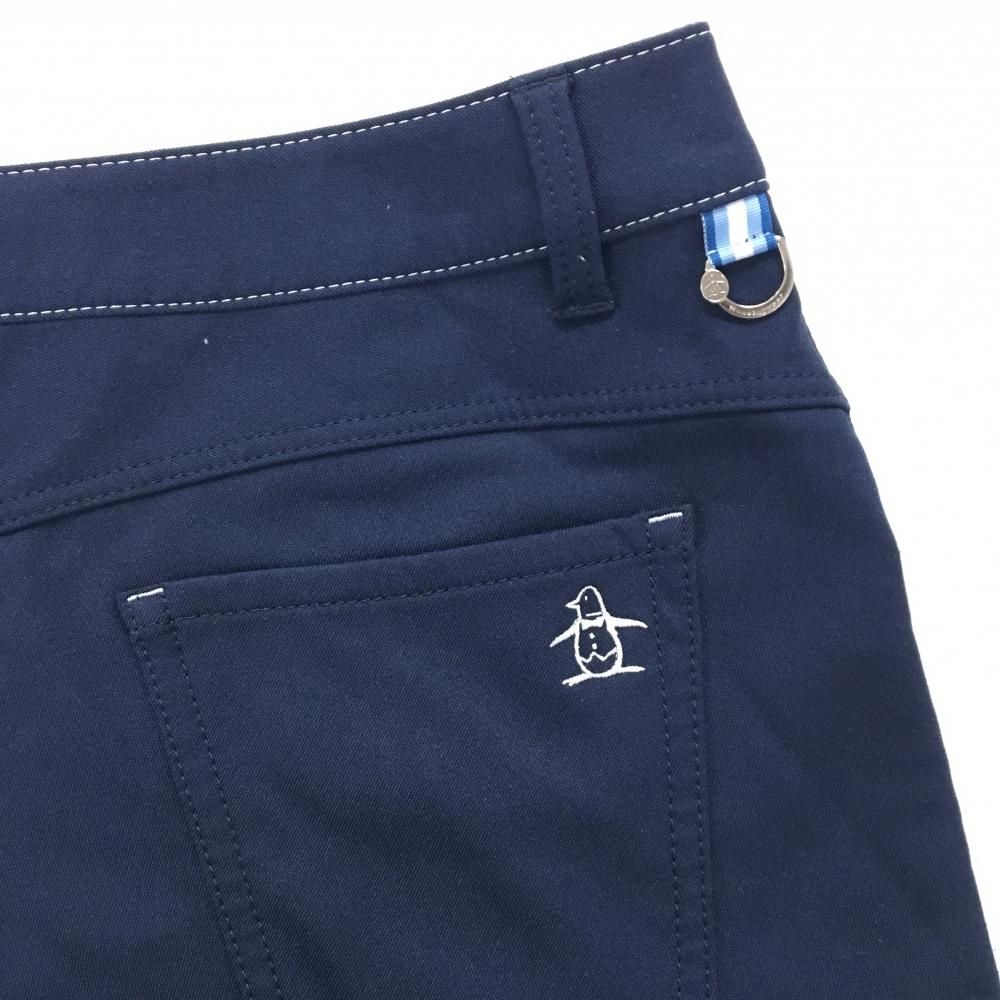 超美品】マンシングウェア パンツ ネイビー 裏起毛 ステッチ白