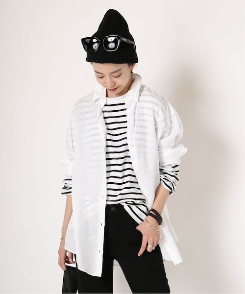 cY09 MUSE de Deuxieme Classe 2023SS リネン100% シャツ LINEN WASH