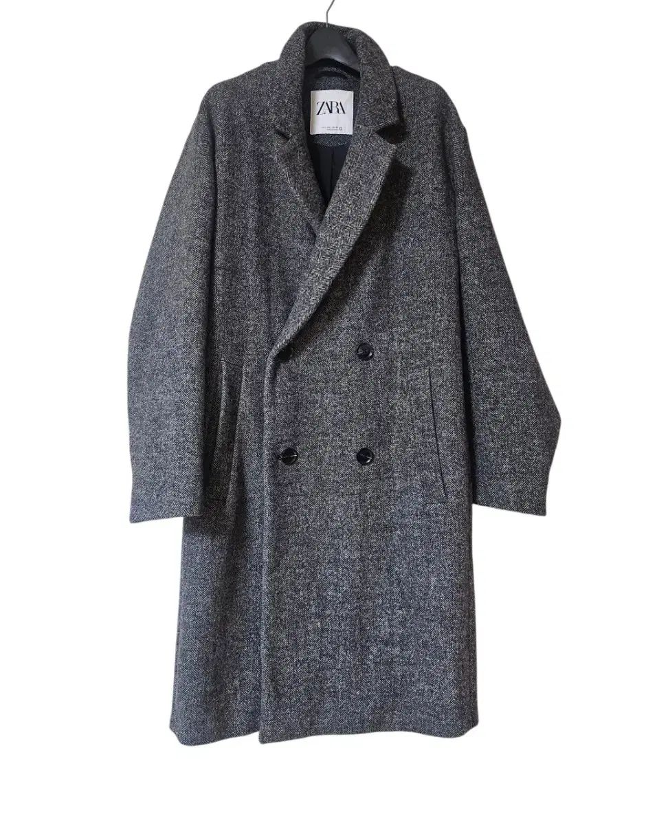 ZARA ザラ マン ヘリンボーン パータン ダブル ブレスト コート S