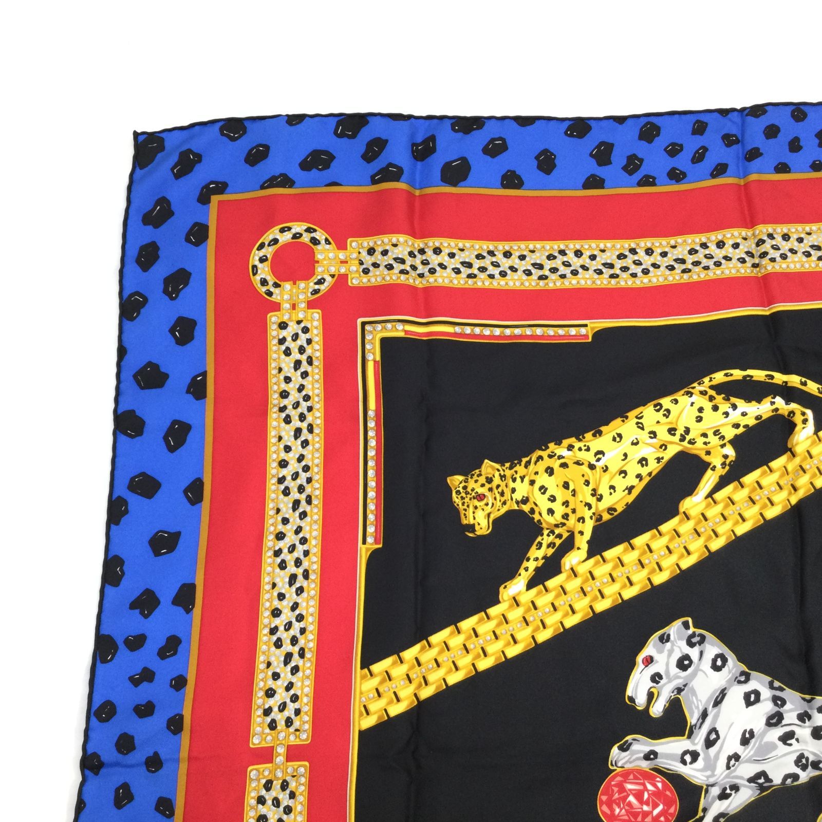 must de Cartier カルティエ シルクスカーフ ヒョウ レオパード大判