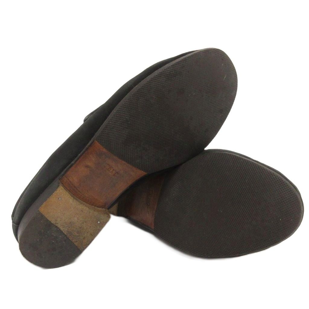 グッチ GUCCI ローファー ホースピット スエード 黒 ブラック 36.5