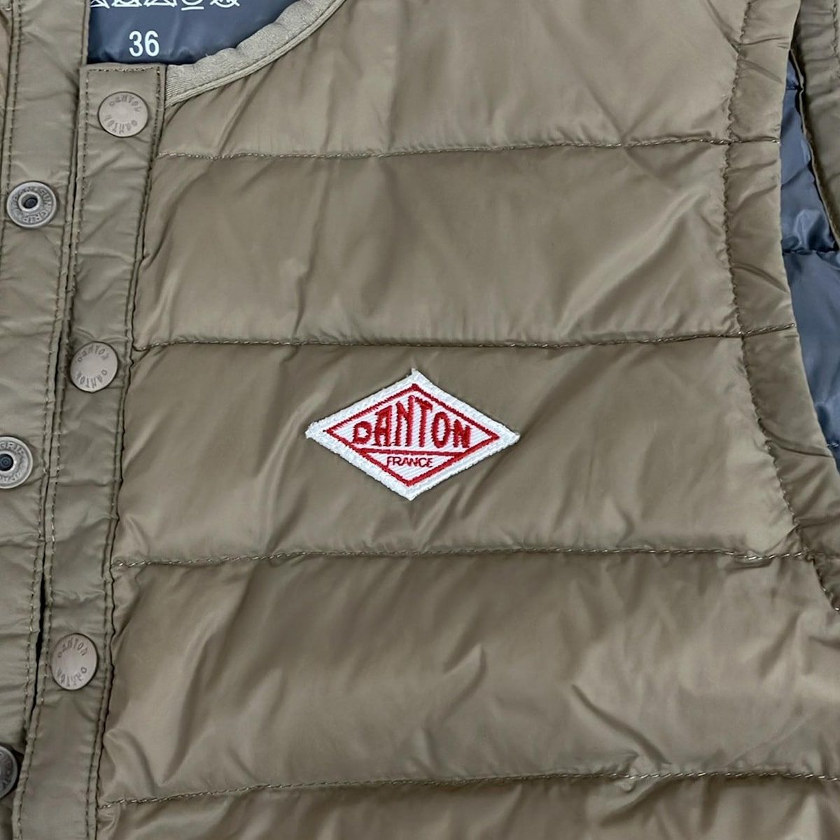 DANTON(ダントン) ダウンベスト サイズ36 S レディース美品 - ベージュ