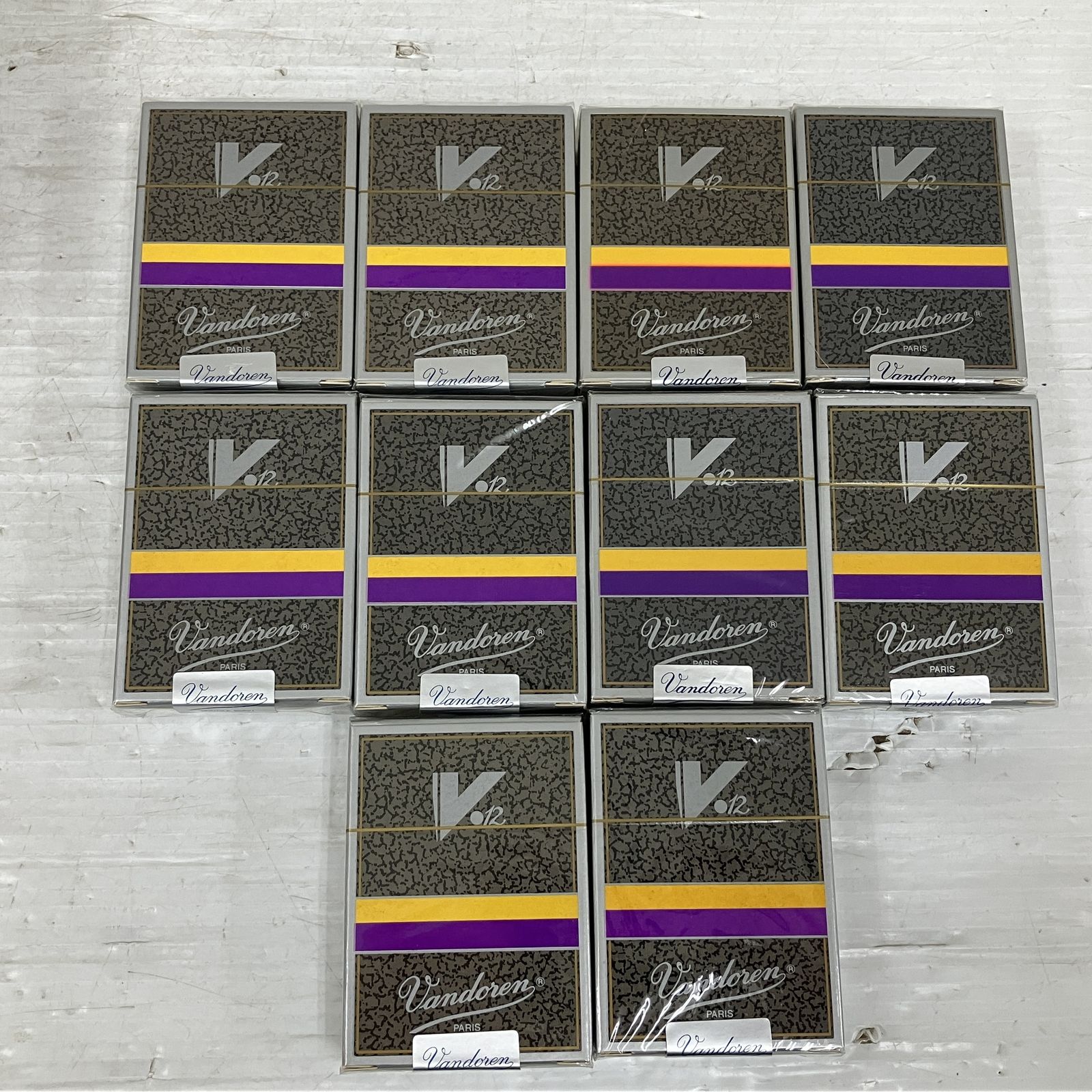 Vandoren V12 銀箱 Si♭ B♭ 硬度3 クラリネット用 リード CR193 10箱セット 未開封 O10821888