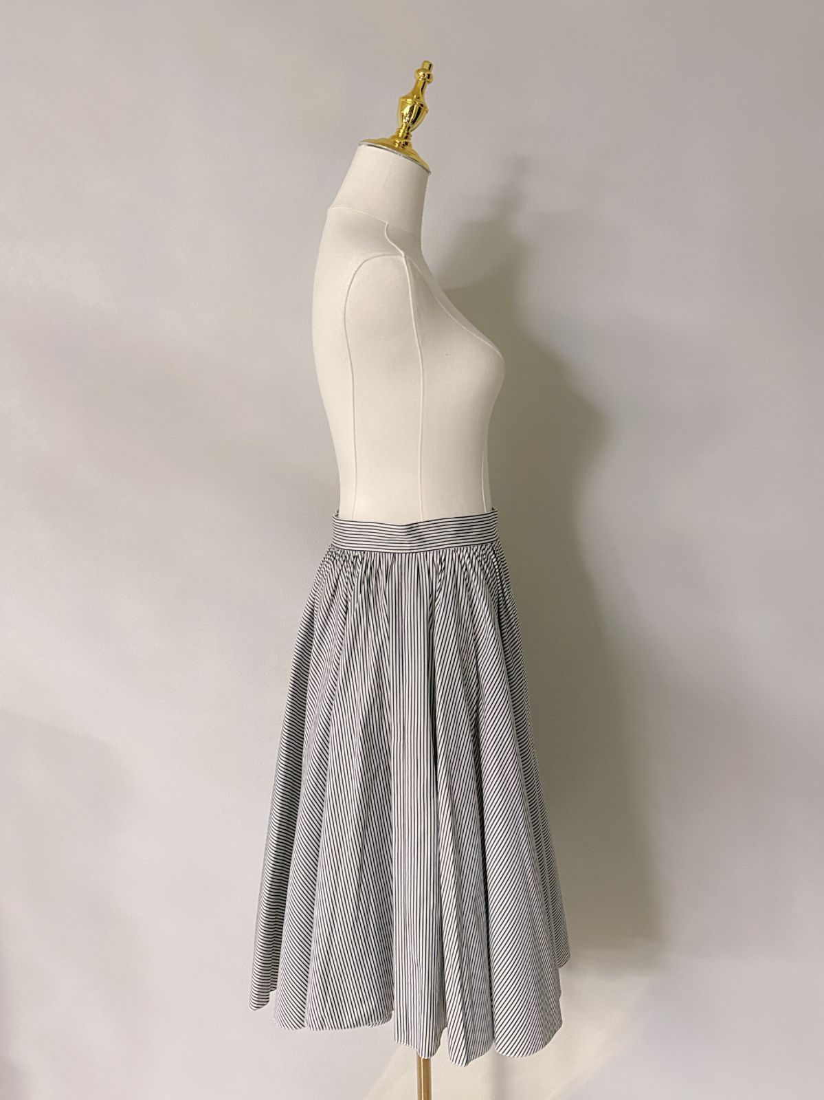 美品FOXEY/フォクシー Skirt(Stripe Circular) 34202 スカート