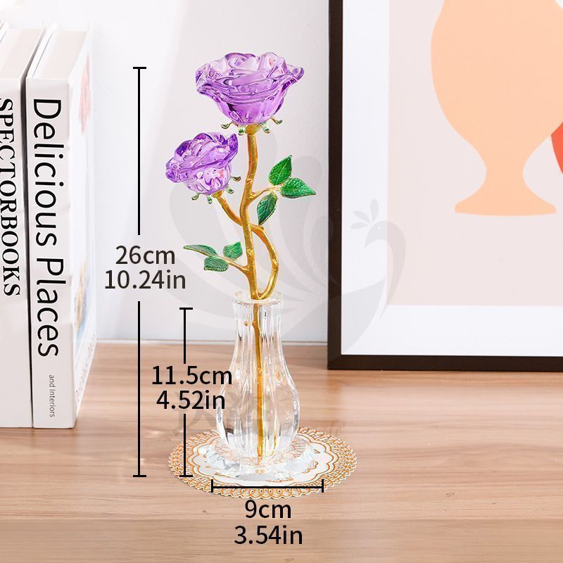 ⭐️特大⭐️未使用品⭐️バカラ⭐️クリスタル⭐️オブジェ⭐️インテリア⭐️花瓶⭐️置き物⭐️希少⭐️ オブジェ 置物 バラ 花瓶付きクリスタルローズの装飾 - メルカリ