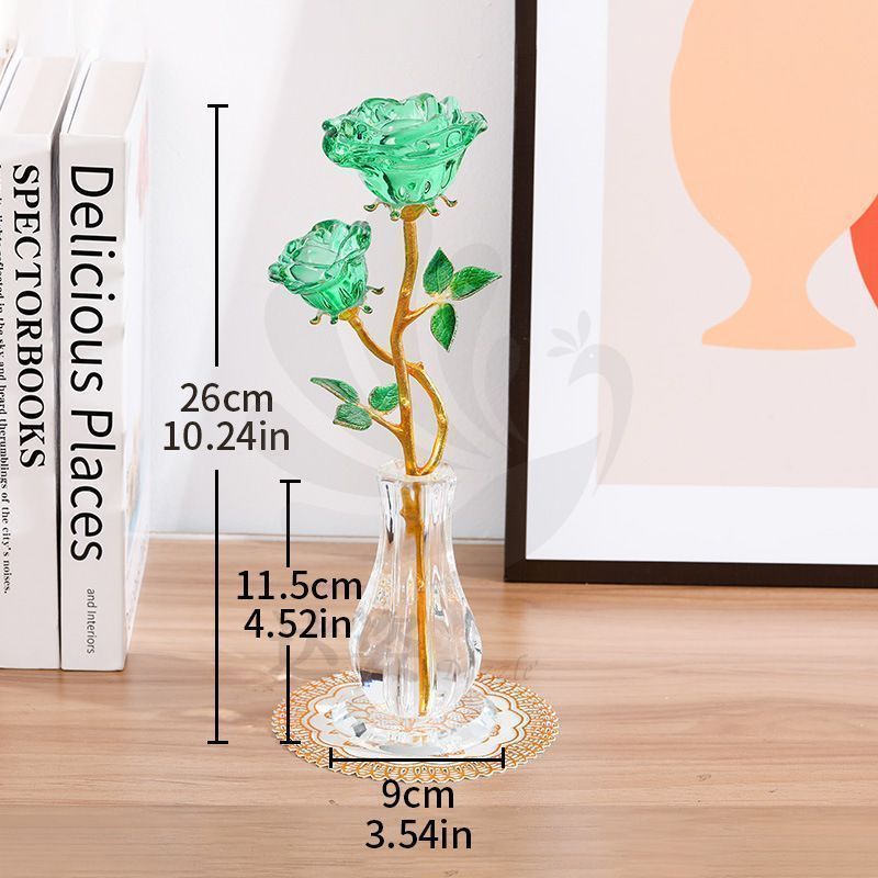 ⭐️特大⭐️未使用品⭐️バカラ⭐️クリスタル⭐️オブジェ⭐️インテリア⭐️花瓶⭐️置き物⭐️希少⭐️ オブジェ 置物 バラ 花瓶付きクリスタルローズの装飾 - メルカリ