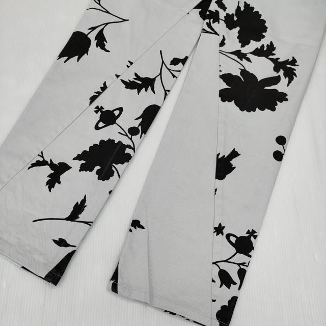 美品✨Vivienne Westwood RED RABEL 花柄パンツ Vivienne Westwood Red Label 花柄 プリント パンツ ライトグレー