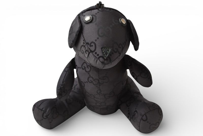 グッチ テディベア/ポーチ/小物入れ GUCCI ナイロン GG柄/ブラック