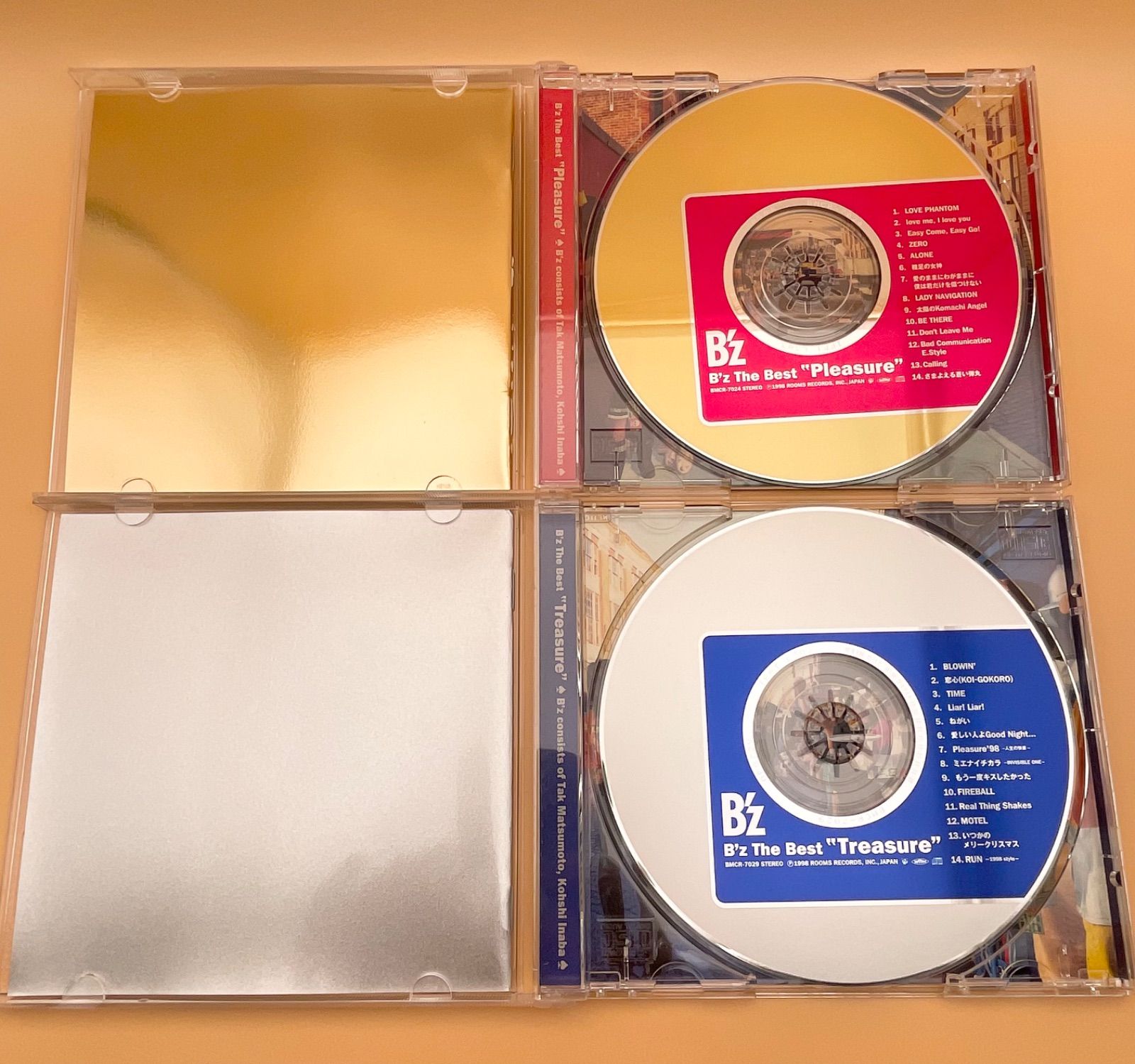 B′z CD 2枚セット 金 銀 Pleasure Treasure ベスト アルバム BEST