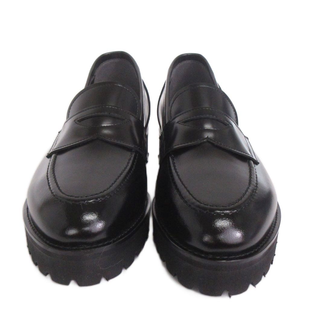 美品】ADELO アデロ 黒 レザー ローファー 26.5 ADELOアデロ 革靴