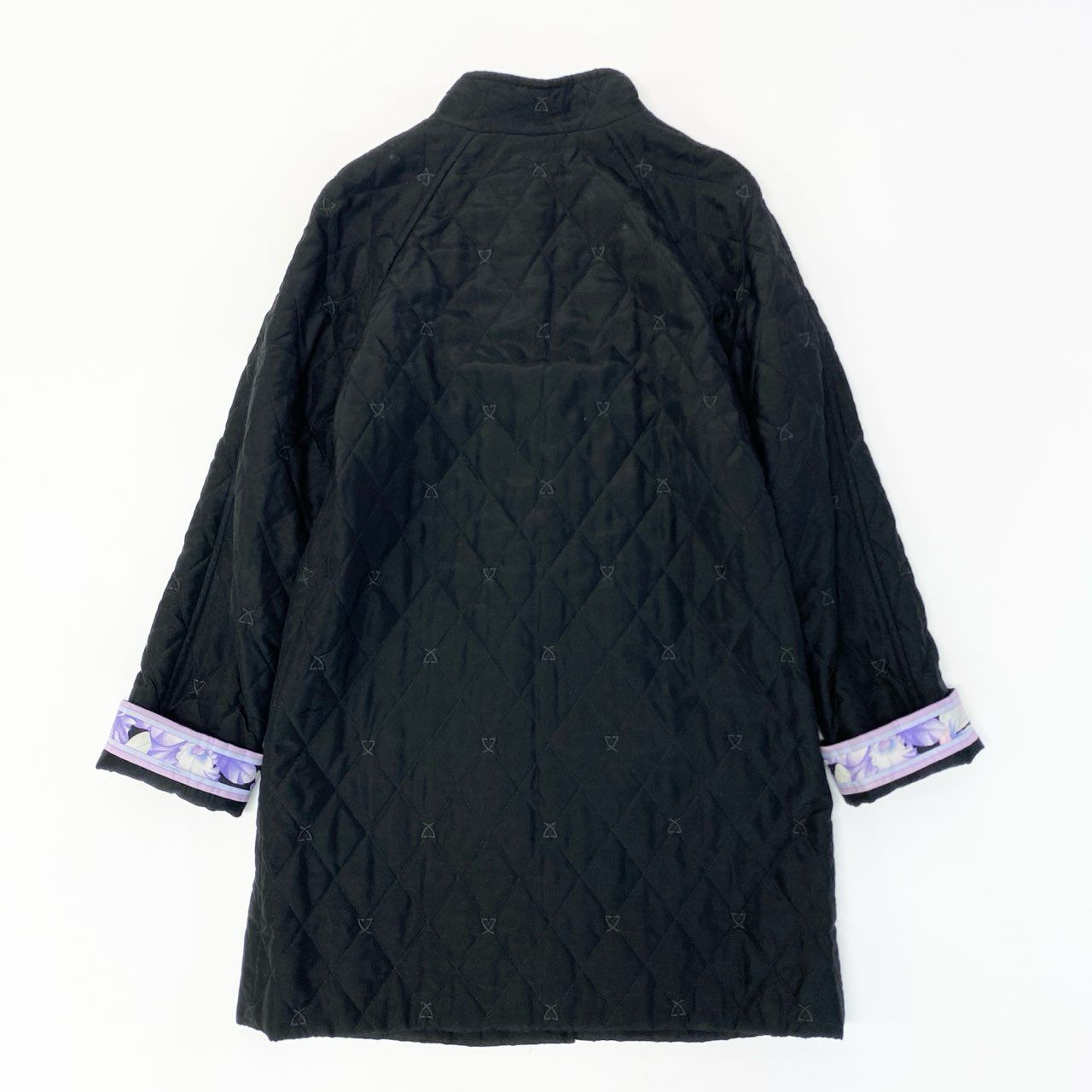 レオナール 花柄キルティングジップアップジャケット レオナール 花柄