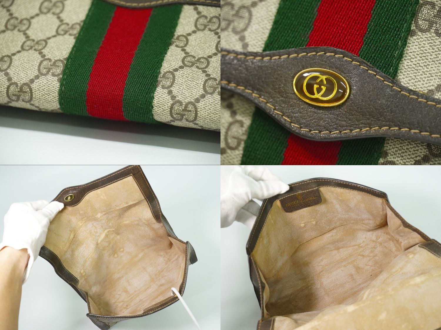 本物 グッチ GUCCI オールドグッチ シェリーライン GGスプリーム