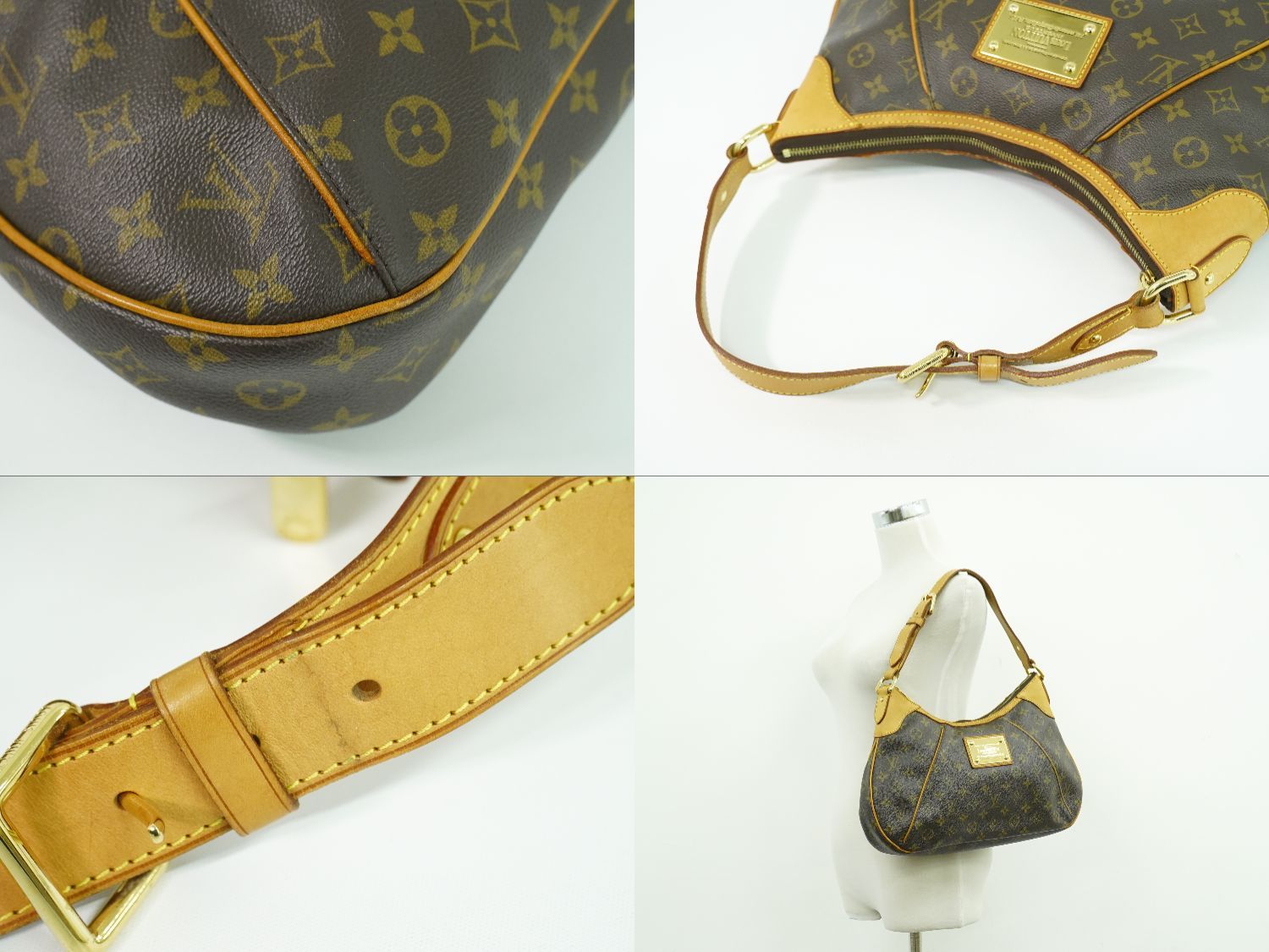 本物 ルイヴィトン LOUIS VUITTON LV テムズ PM モノグラム ショルダーバッグ ハンドバッグ ブラウン M56384 Thames ビトン バッグ 中古 本物 ルイヴィトン LOUIS VUITTON LV テムズ PM モノグラム ショルダー