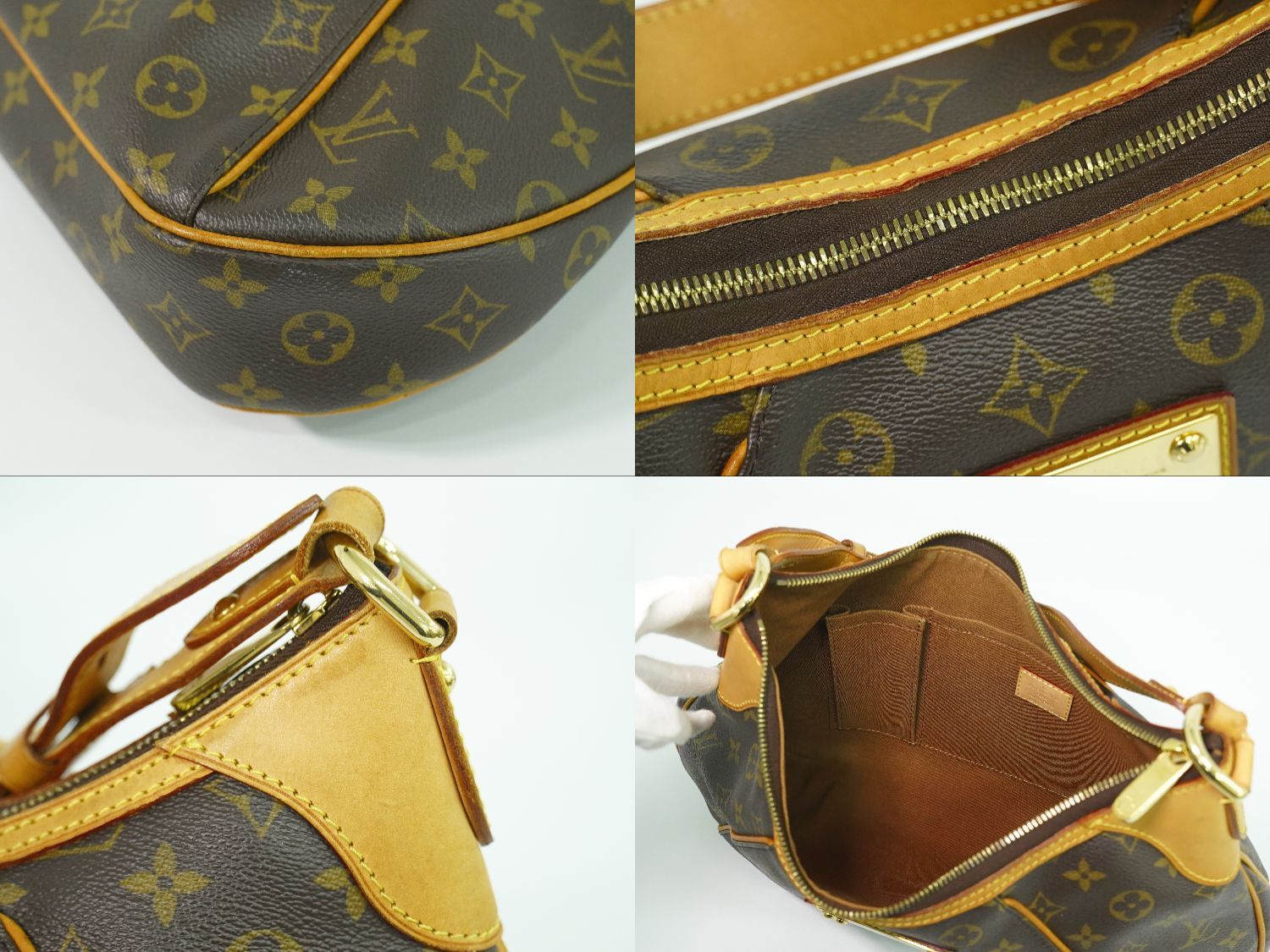 本物 ルイヴィトン LOUIS VUITTON LV テムズ PM モノグラム ショルダーバッグ ハンドバッグ ブラウン M56384 Thames ビトン バッグ 中古 本物 ルイヴィトン LOUIS VUITTON LV テムズ PM モノグラム ショルダー