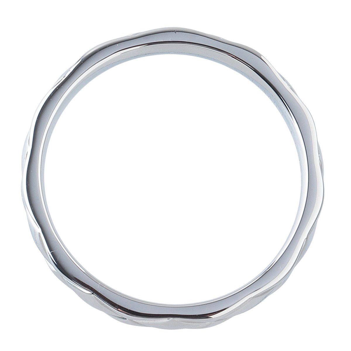 シャネル マトラッセ リング ミディアム #57 幅3.4mm Pt950 新品仕上げ