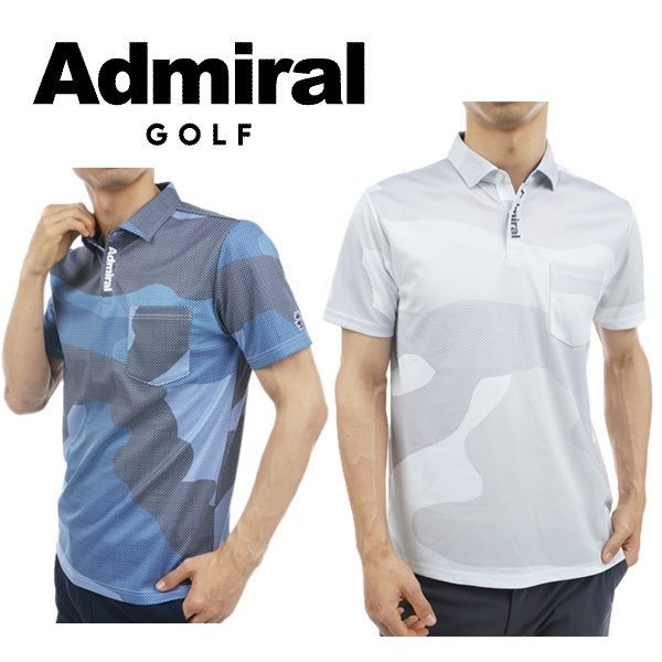 アドミラル ゴルフ メンズ ドットビッグカモ柄 プリントシャツ ADMIRAL