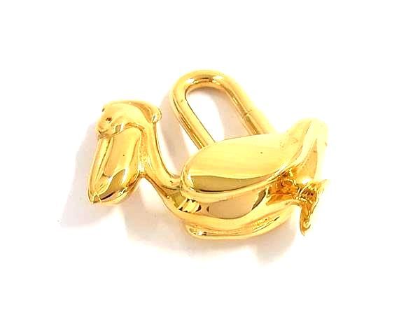 HERMES 1992年限定 カデナ ゴールド ペリカン チャーム 箱付き HERMES