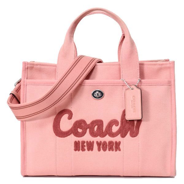 コーチ バッグ COACH キャンバス カーゴ トート 刺繡 ロゴ 2WAY クロス