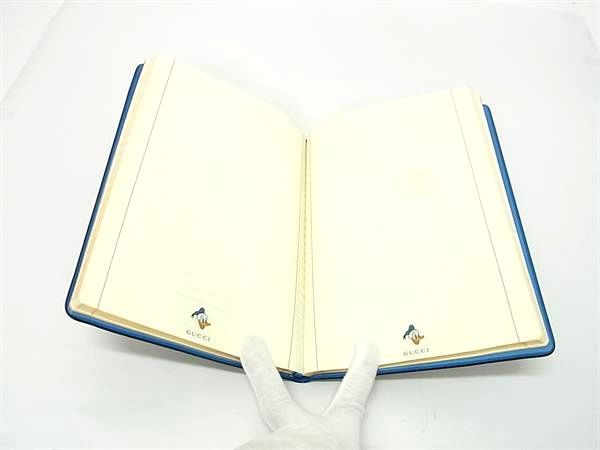 Disney × GUCCI ノート　ドナルドダック グッチ×ディズニー GGスプリーム ノート ペーパー ベージュ×ブルー