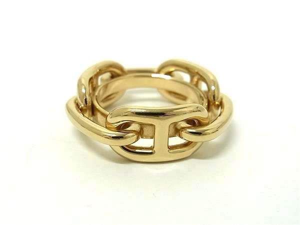 【超美品】エルメス ルカデ シェーヌダンクル スカーフリング ゴールド □極美品□ HERMES エルメス ルカデ レガート シェーヌダンクル