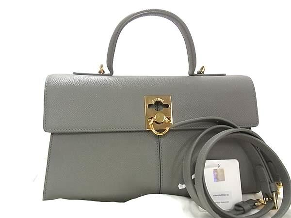 新品カフネ　グレー レザーハンドバッグ メルカリ