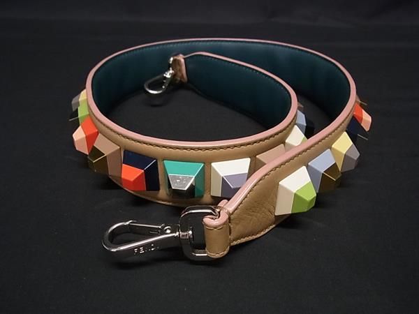 FENDI フェンディ レザー スタッズ バッグ用 ショルダーストラップ