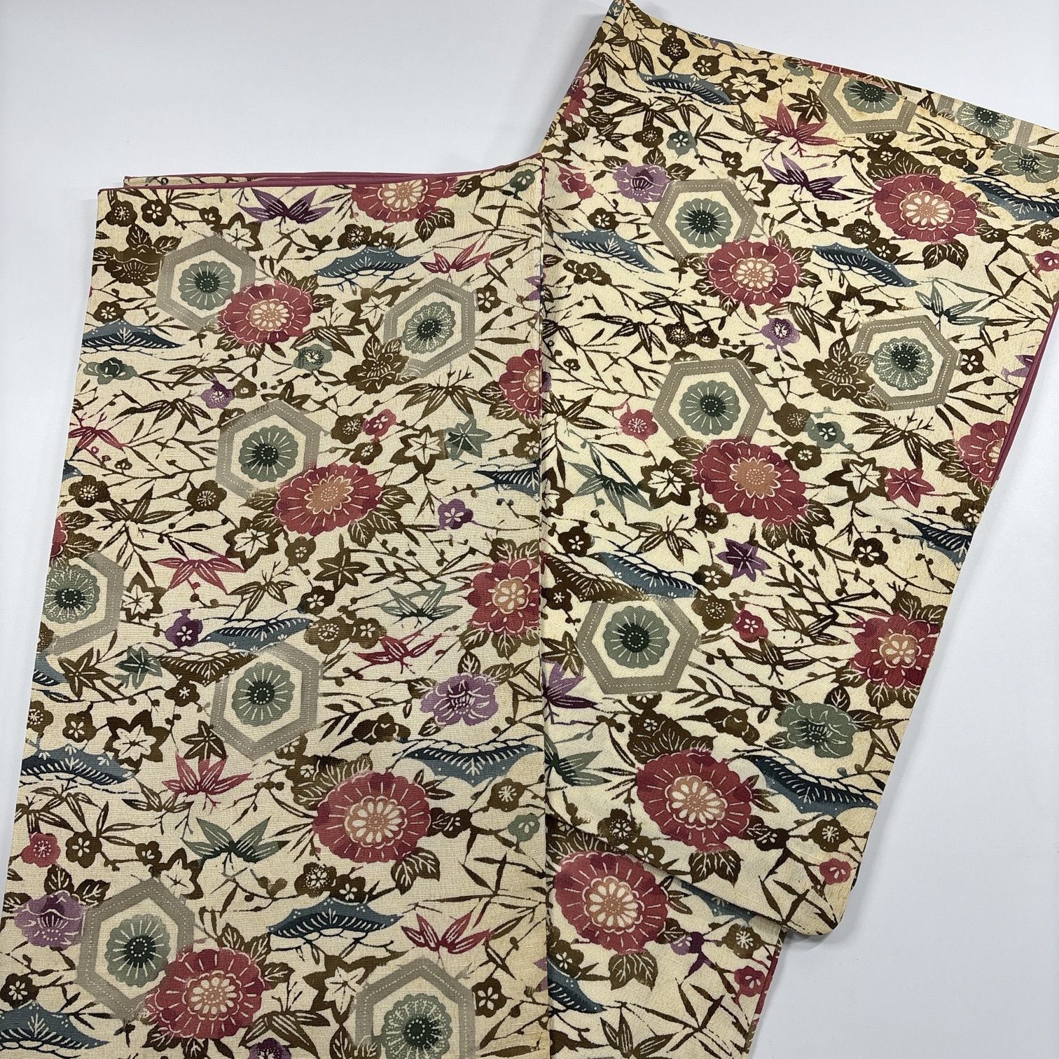 小紋 10枚 正絹 着物まとめ売り 同梱購入歓迎 リメイク用 着付け練習用