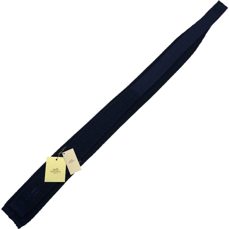 エルメス HERMES ネクタイ ネイビー 絹・シルク ネクタイ - メルカリ