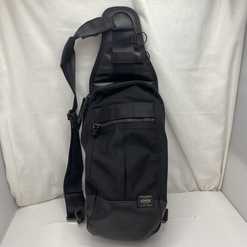 中古】PORTER ヒート スリングショルダーバッグ 黒 マグライト欠品