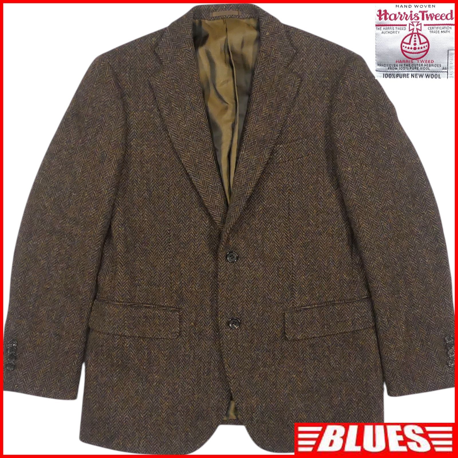 Harris Tweed ハリスツイード M テーラードジャケット AB5 キュプラ 