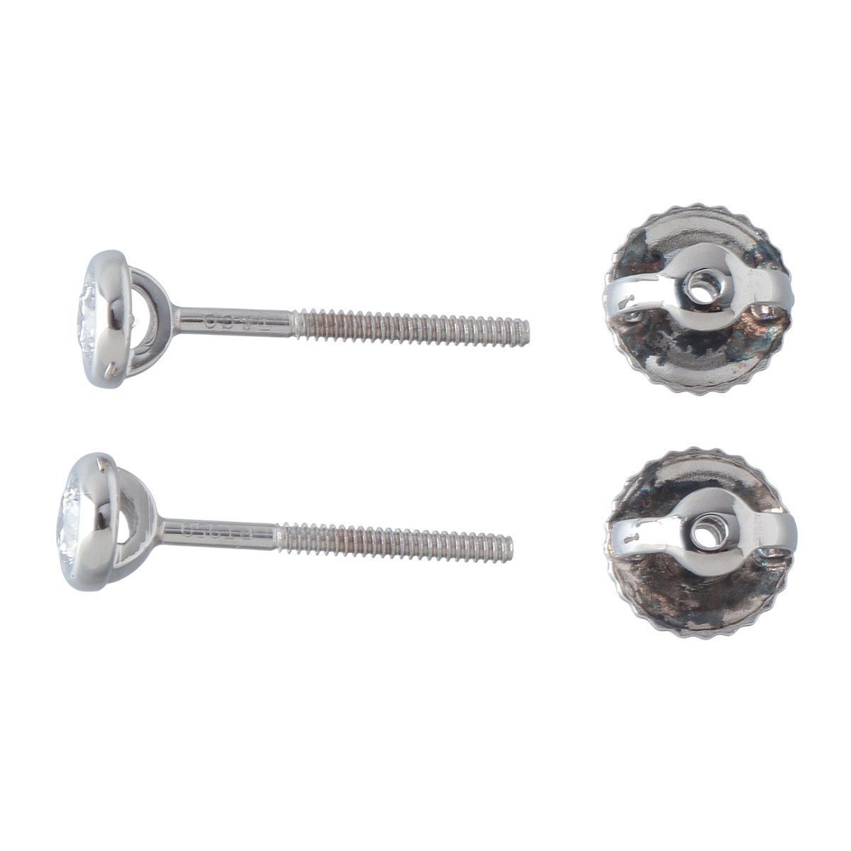 ティファニー ダイヤ ピアス バイザヤード 枠4.1mm PT950 スクリュー