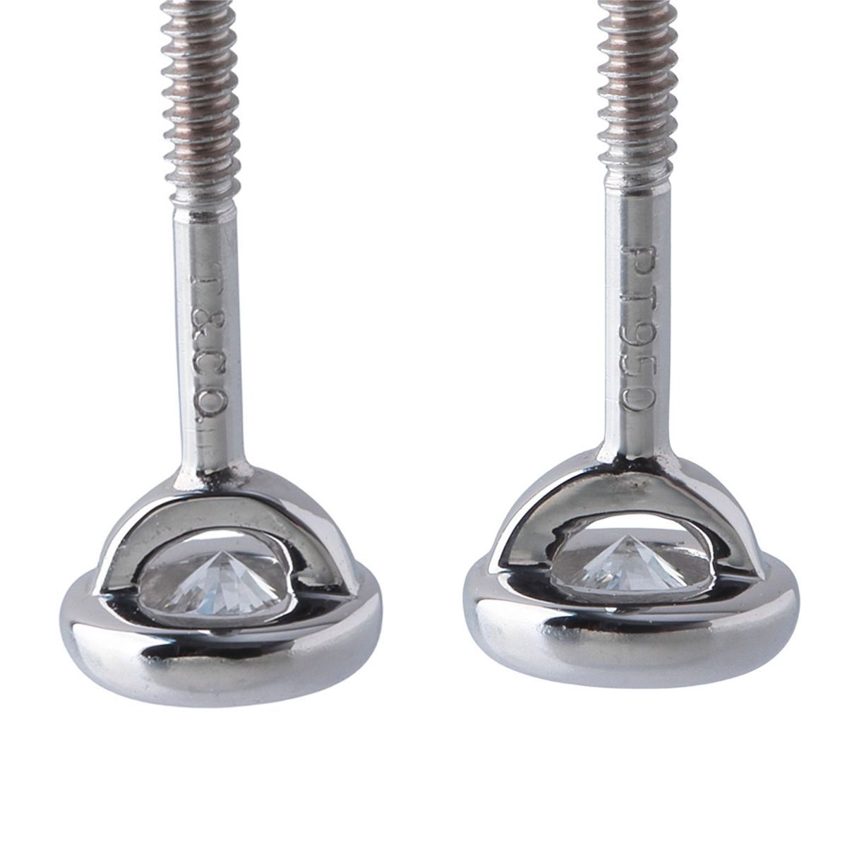 ティファニー ダイヤ ピアス バイザヤード 枠4.1mm PT950 スクリュー