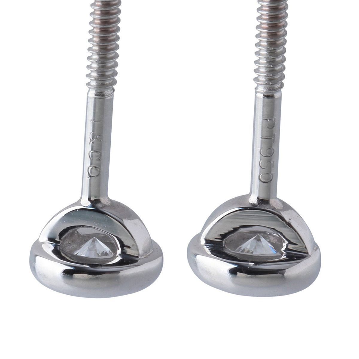 ティファニー ダイヤ ピアス バイザヤード 枠4.1mm PT950 スクリュー