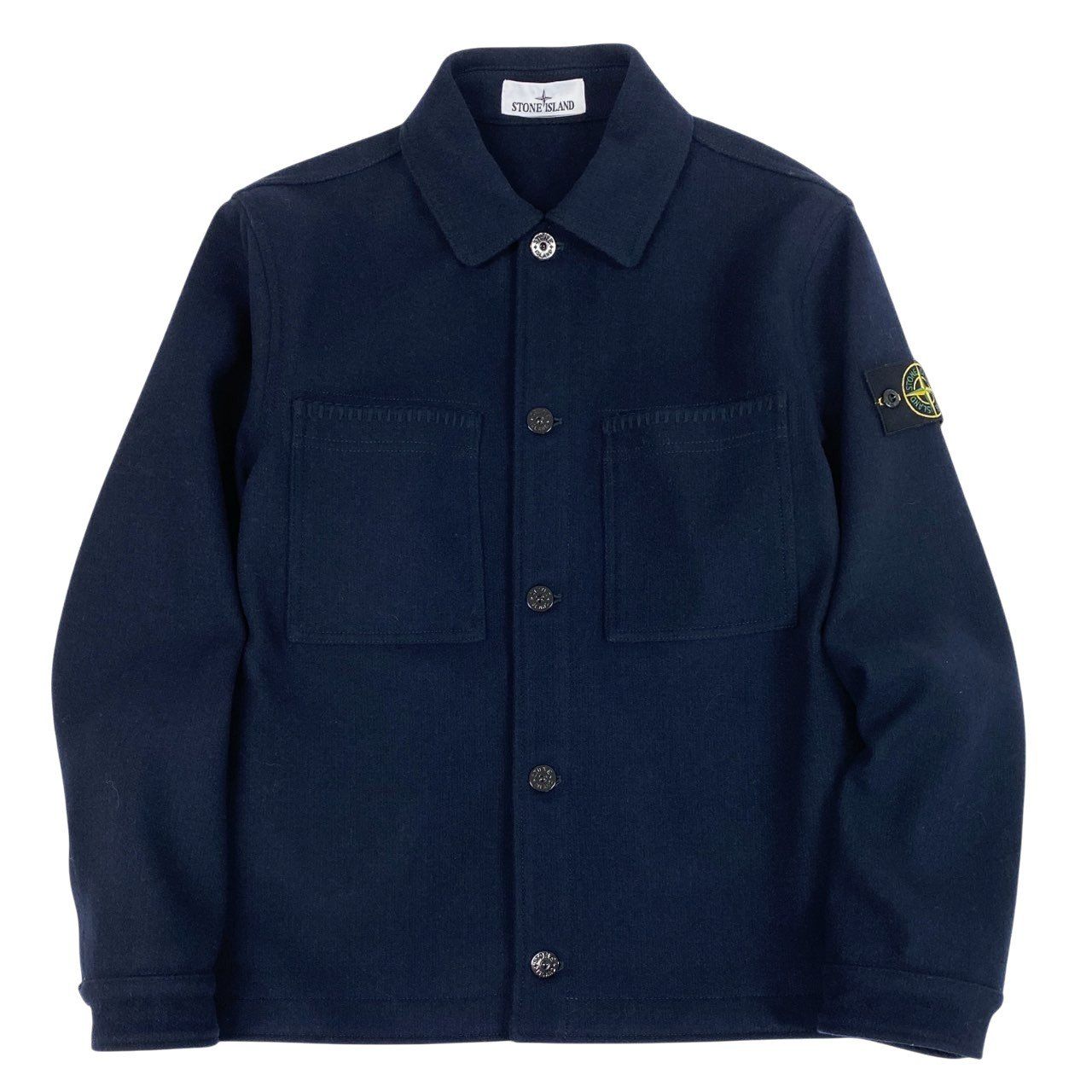 85a16 STONE ISLAND ストーンアイランド 2023AW メルトンウール シャツ
