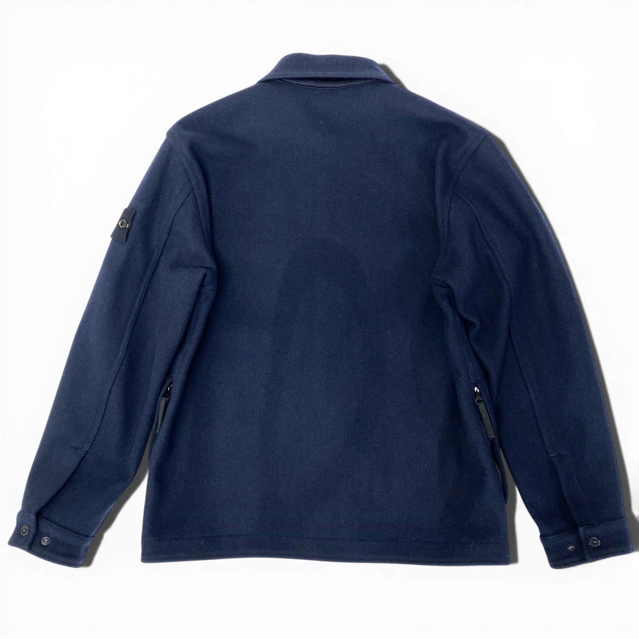 85a16 STONE ISLAND ストーンアイランド 2023AW メルトンウール シャツ