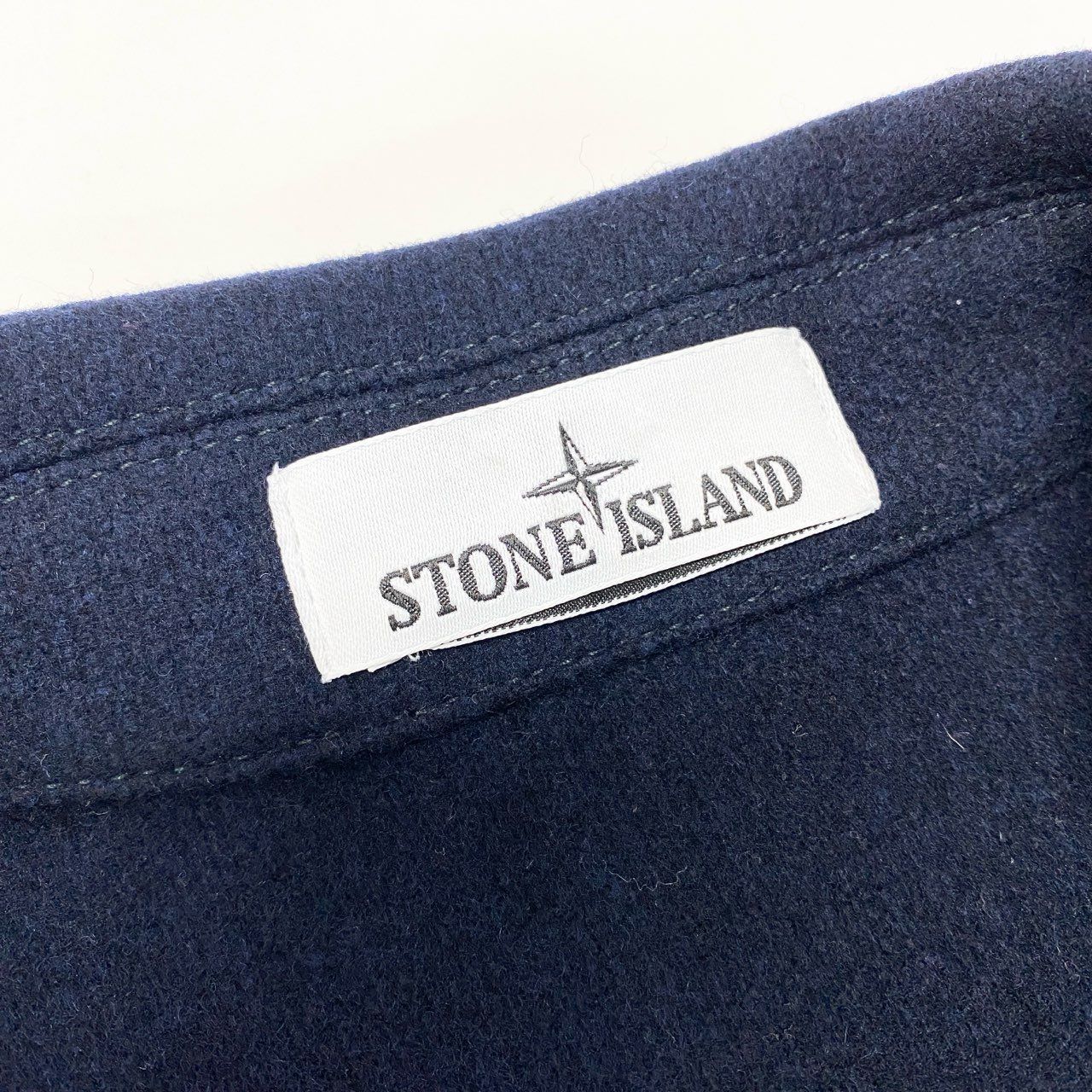 85a16 STONE ISLAND ストーンアイランド 2023AW メルトンウール シャツ 