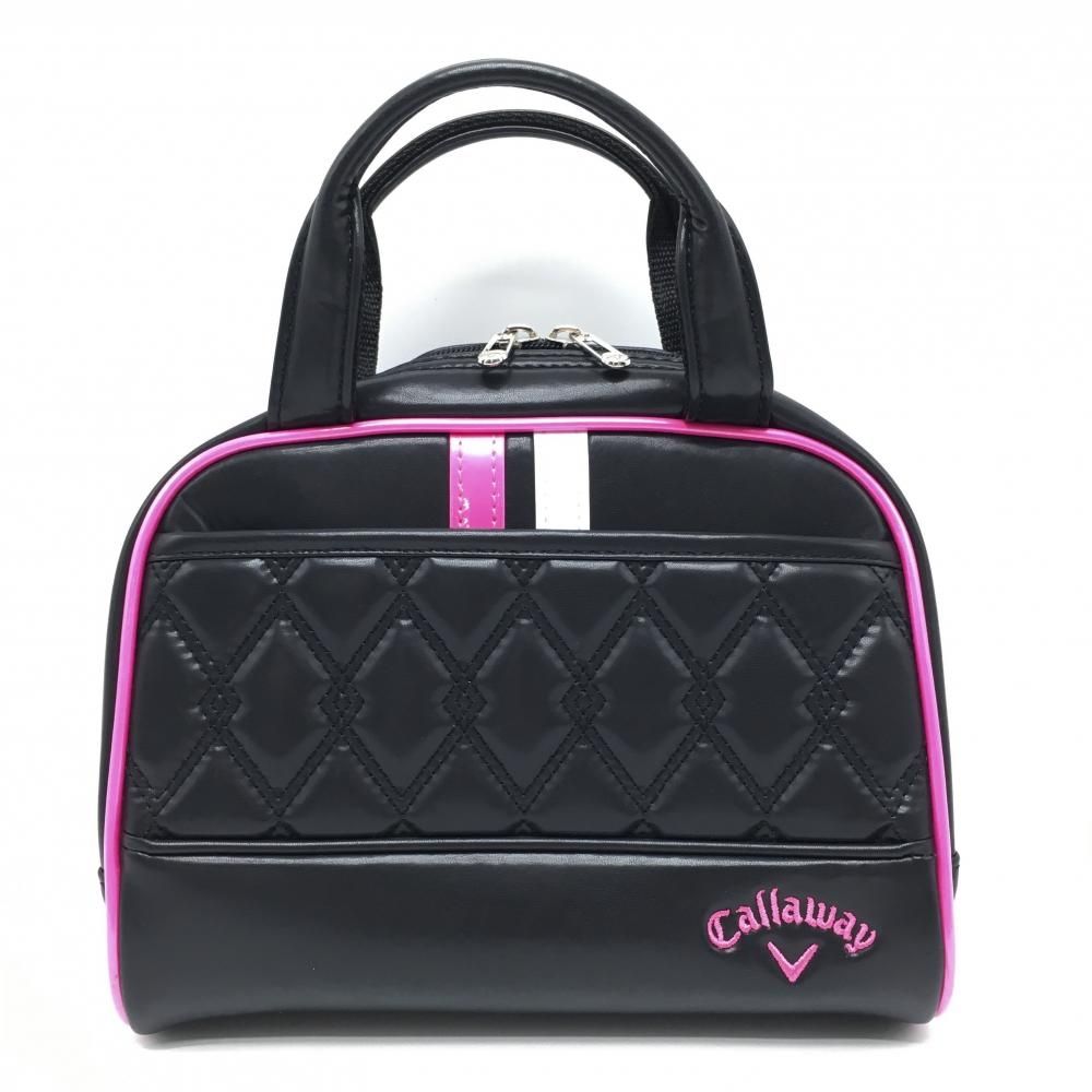 超美品】キャロウェイ カートバッグ 黒×ピンク 内外ポケット ゴルフ