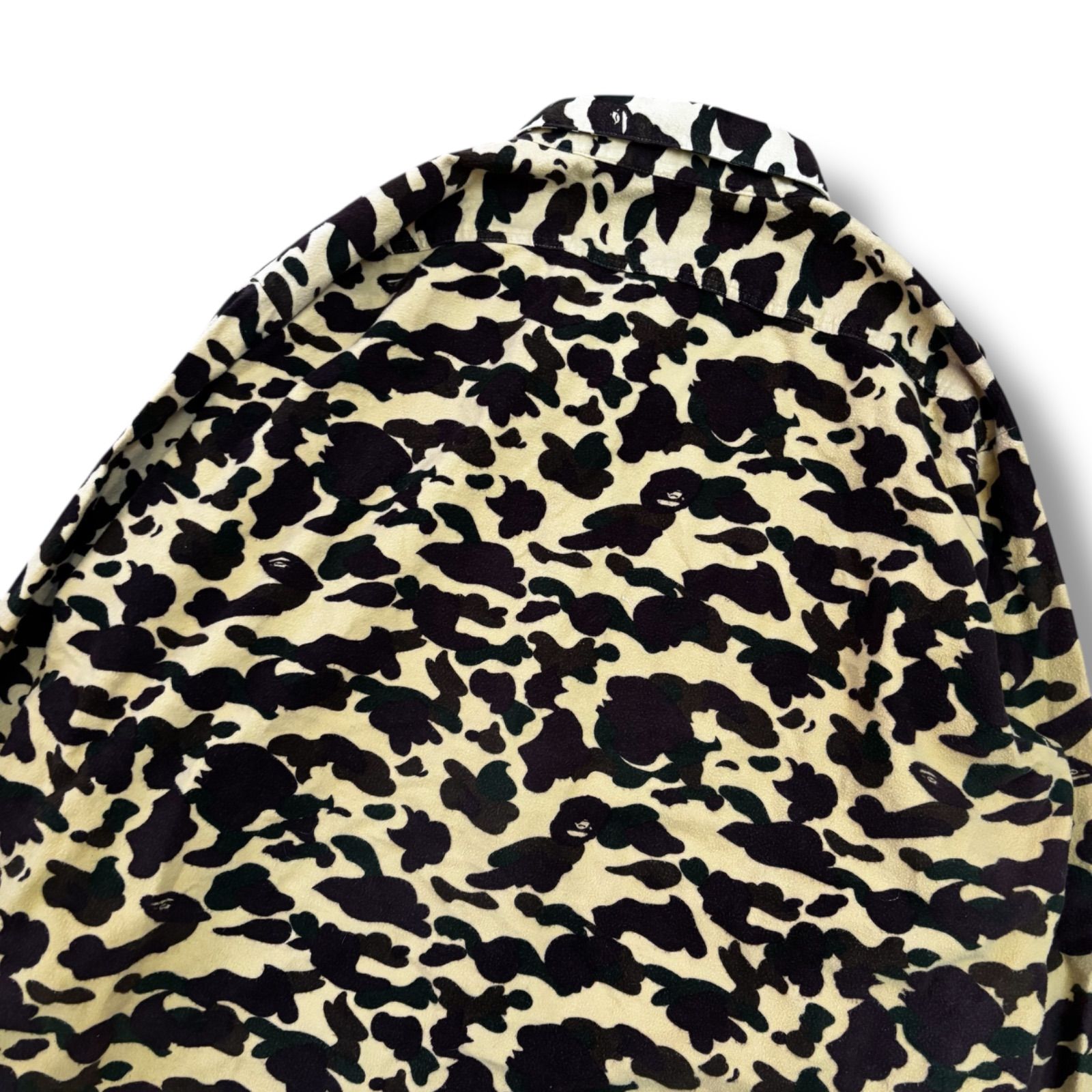A BATHING APE】エイプヘッドカモ ハーフジップ フリースジャケット M