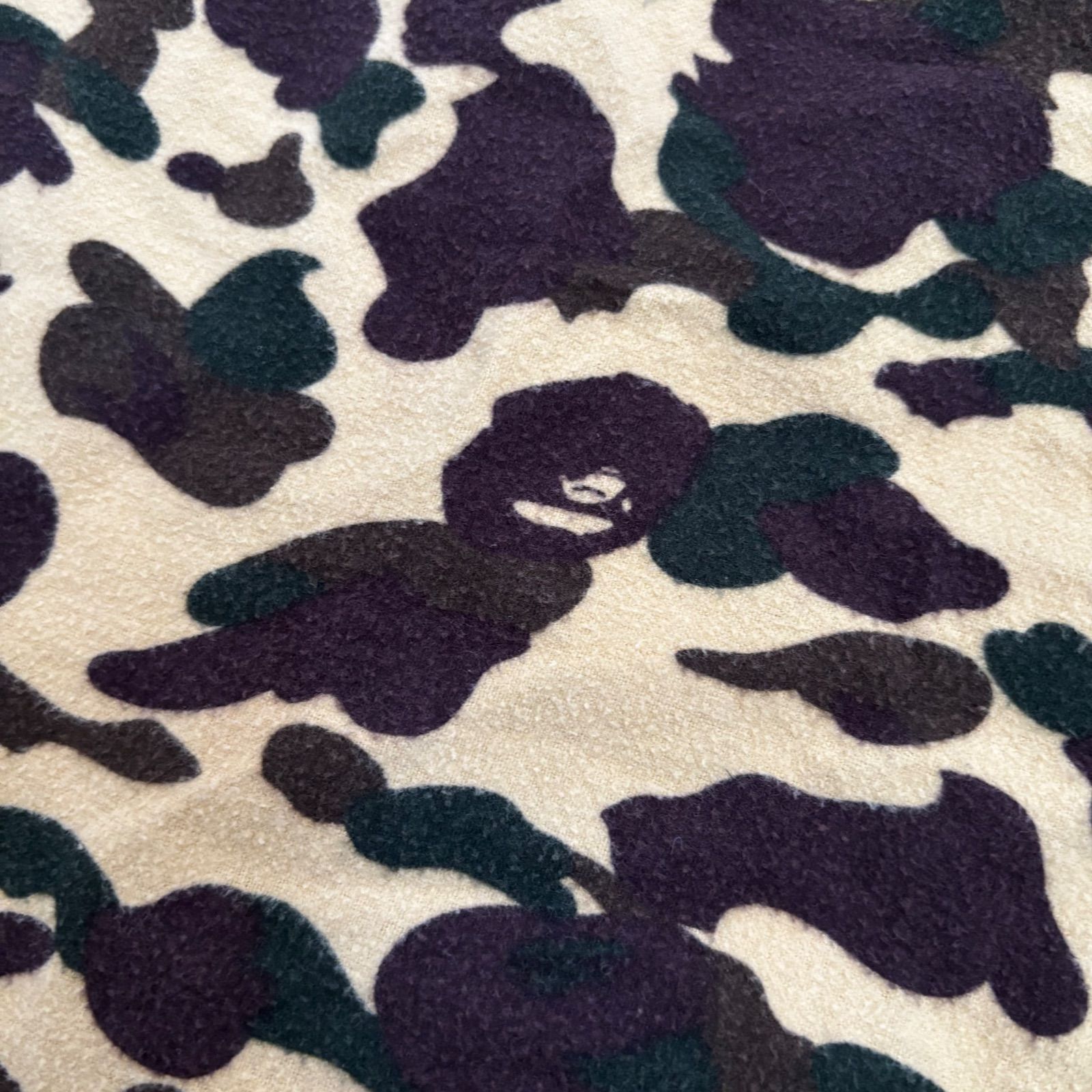 A BATHING APE】エイプヘッドカモ ハーフジップ フリースジャケット M