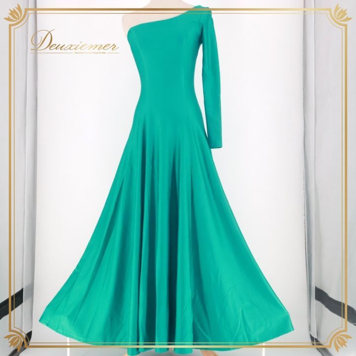 フラダンス 衣装 ワンピース ドレス グリーン系 Makalani 日本製